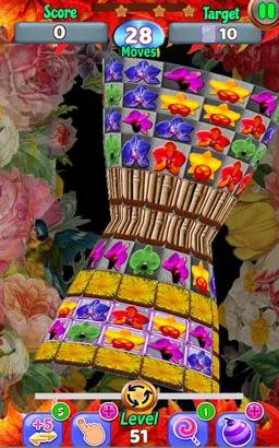 Orchid Bloom Surf: Colorful Free Match 3 Gem-2018 screenshot 3