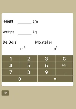 BSA calculator screenshot 5