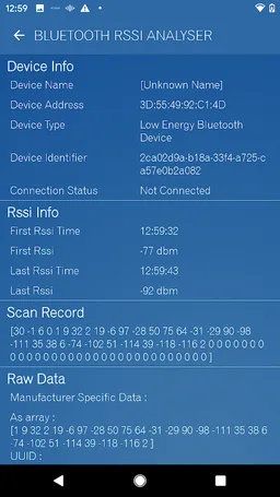 Bluetooth Rssi Analyser screenshot 2