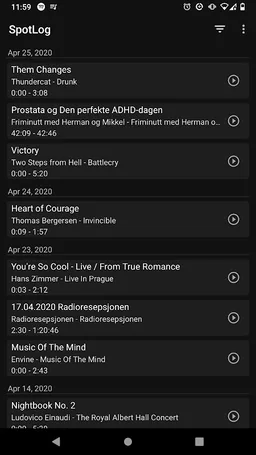 SpotLog - Spotify logger & history screenshot 3