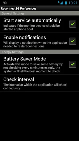 3G Reconnect screenshot 2