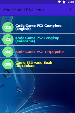 Kode Game PS2 Lengkap screenshot 3