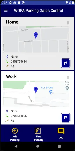 Wopa - parking gate control. screenshot 1