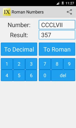 Roman Numbers screenshot 2