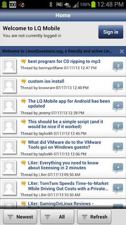 LinuxQuestions.org screenshot 1