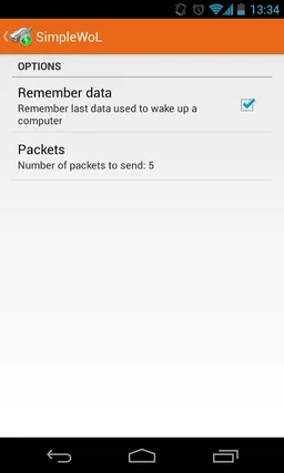 SimpleWoL screenshot 2