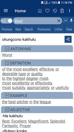 English Zulu Dictionary screenshot 7