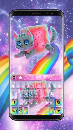 Twinkle Rainbow Cat Keyboard T screenshot 2