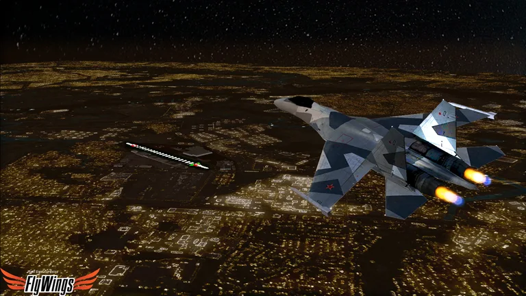 Flight Simulator Night NY Free screenshot 9