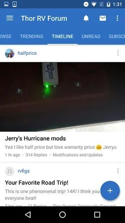 Thor RV Forum screenshot 4