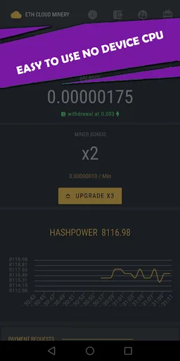 ETH CLOUD MINERY screenshot 1