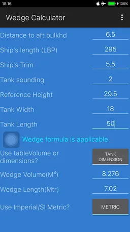 Wedge Calculator screenshot 2