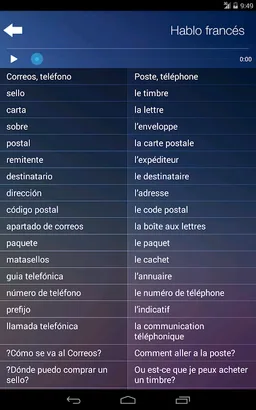 Aprender Francés Gratuit Audio Curso y Vocabulario screenshot 8