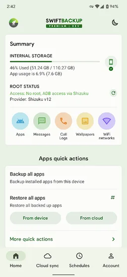 Swift Backup screenshot 1