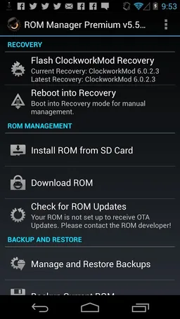 ROM Manager (Premium) screenshot 1