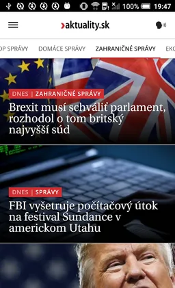 Aktuality.sk screenshot 4