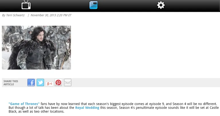 Game of Thrones News screenshot 1