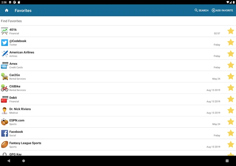 Codebook Password Manager screenshot 11