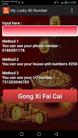 My Lucky 4D Number screenshot 1