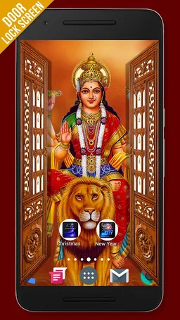 Durga Ji Door Lock Screen screenshot 1