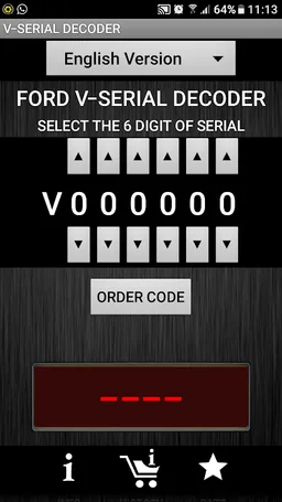 V-Serial Radio Code Decoder screenshot 1