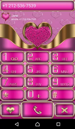 Pink Love EX Dialer theme screenshot 6