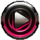 Poweramp skin Raspberry Glow icon