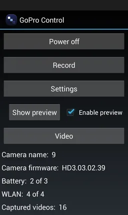 Camera Controller for Hero Cameras screenshot 1