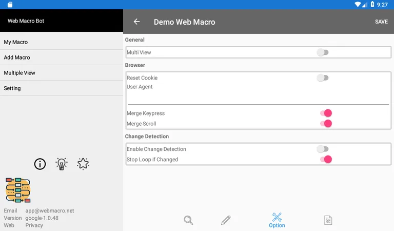 Web Macro Bot (record | edit | replay) NO ROOT screenshot 2