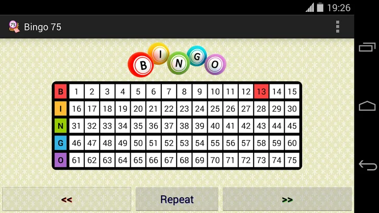 Bingo 75 screenshot 2