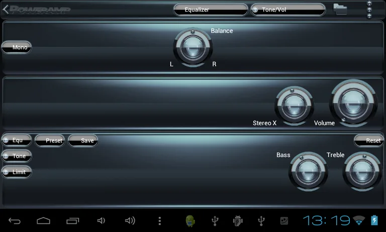 Poweramp skin Black Petrol screenshot 3