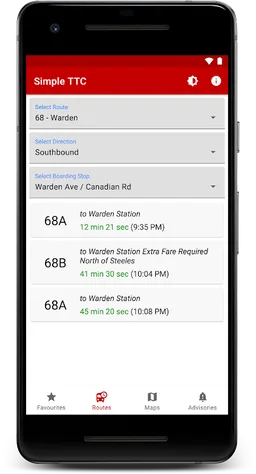 Simple TTC - Toronto Transit screenshot 5