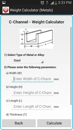 Weight Calculator (Metal) screenshot 3
