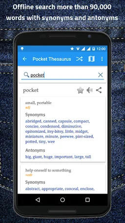 Pocket Thesaurus screenshot 1
