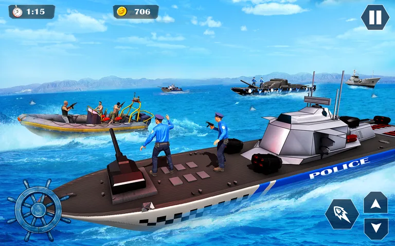 US Police Cop Chase : US Navy Ship Games screenshot 9