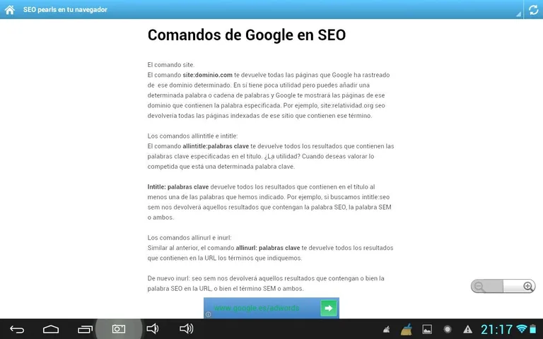 SEO pearls screenshot 1