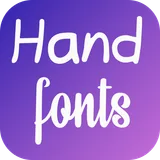 Hand Fonts for FlipFont with Font Resizer icon