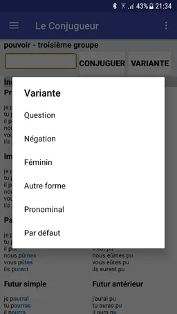 Le Conjugueur Conjugaison (No Ad) screenshot 12