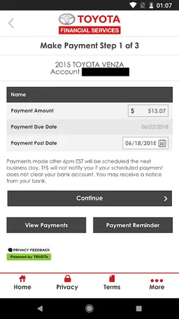 myTFS - Toyota Financial screenshot 4