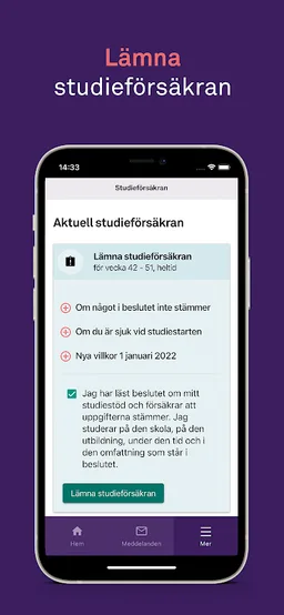 CSN Mina sidor screenshot 2