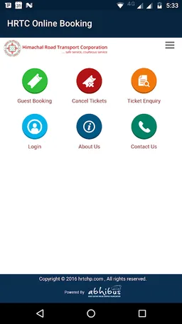 HRTC Online Booking Official screenshot 1