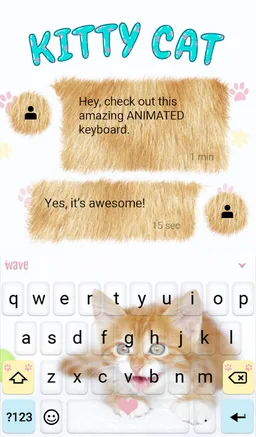 Kitty Cat Animated Keyboard + Live Wallpaper screenshot 3