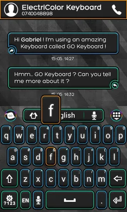 GO Keyboard ElectriColor Theme screenshot 4