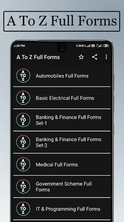 A To Z Full Forms Abbreviation screenshot 5