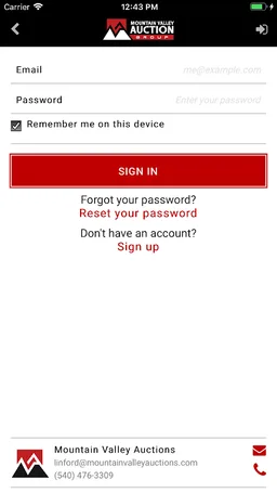 Mountain Valley Auctions screenshot 2