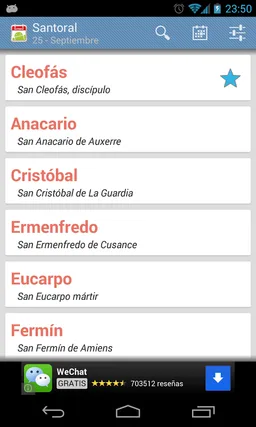 Santoral screenshot 3
