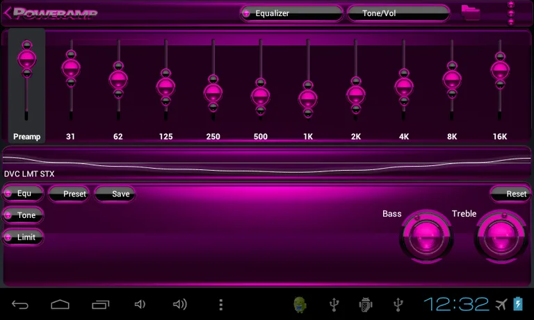 Poweramp skin Black Pink screenshot 2