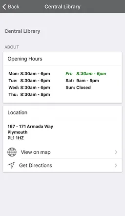 Plymouth Libraries screenshot 2
