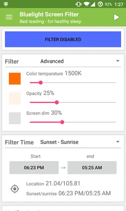 Bluelight Screen Filter screenshot 1