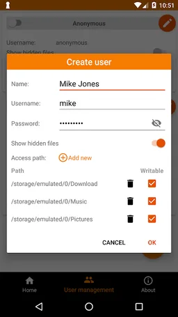 FTP Server - Multiple FTP users screenshot 4
